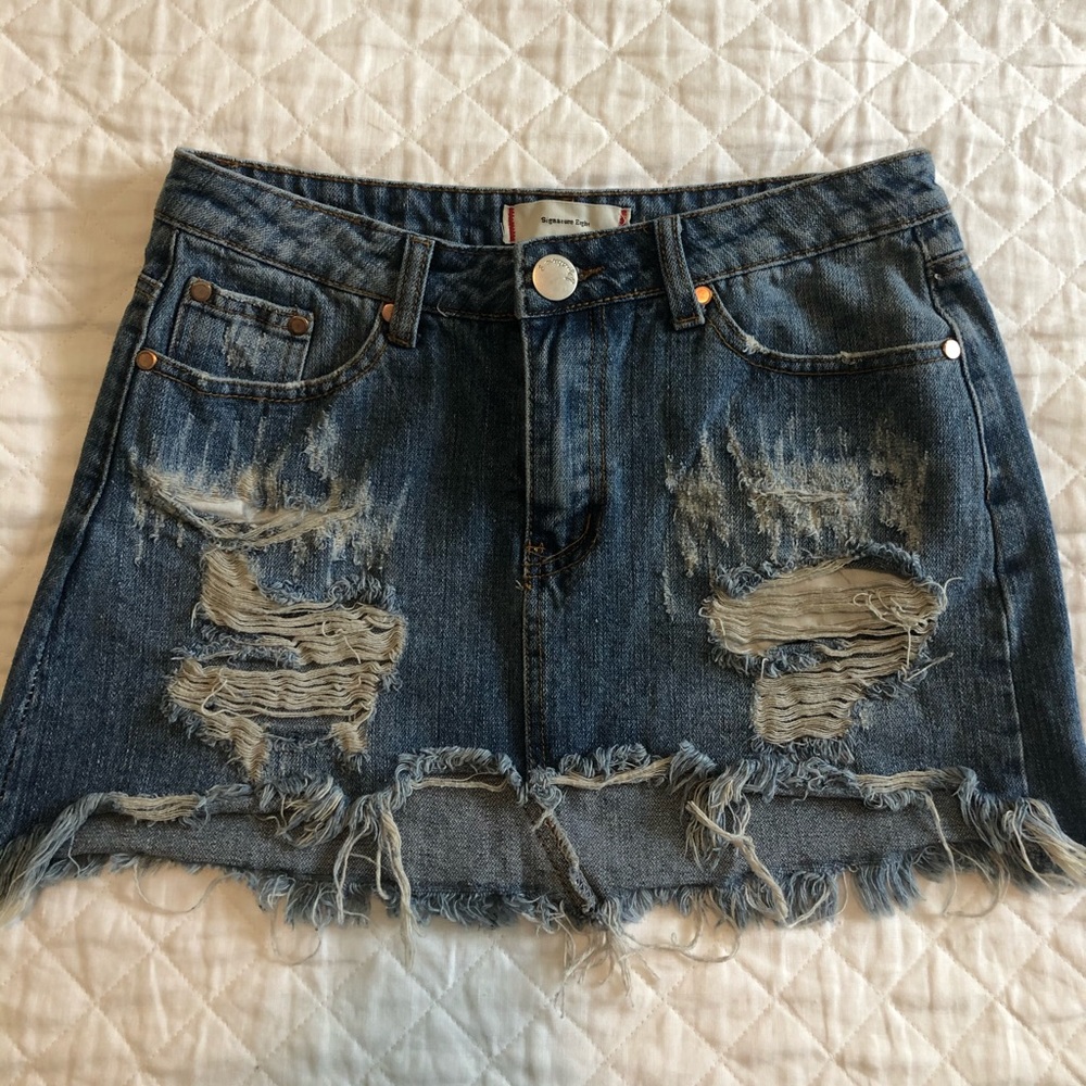 Signature 8 Denim Mini Skirt